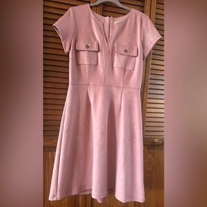 Shelby & Palmer Faux Suede Rose Dress - very nice